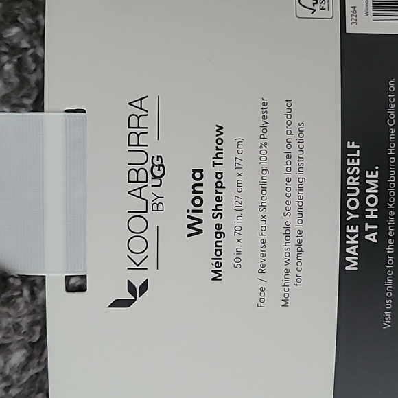 Koolaburra Ugg Blanket Wiona Sherpa Throw 50 x 70 NEW - Picture 4 of 6